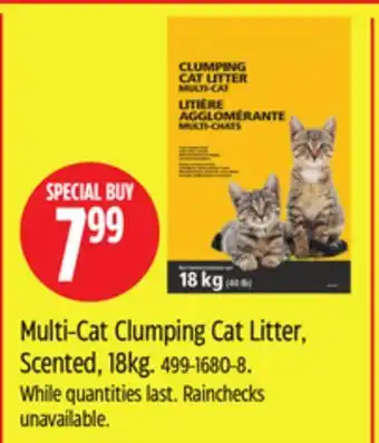 Canadian Tire Multi-Cat Clumping Cat Litter, Scented offer
