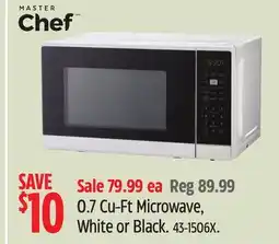 Canadian Tire MASTER Chef 0.7 Cu-Ft Microwave, White or Black offer