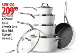 Canadian Tire 10-Pc Ceramic Zero Non-Stick Cookset offer