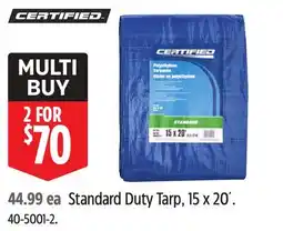Canadian Tire Certified Standard Duty Tarp, 15 x 20´ offer