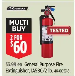 Canadian Tire General Purpose Fire Extinguisher offer