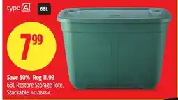 Canadian Tire type A 68L Restore Storage Tote offer