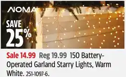 Canadian Tire 150 Battery-Operated Garland Starry Lights offer
