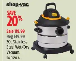 Canadian Tire 30L Stainless- Steel Wet/Dry Vacuum offer