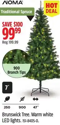 Canadian Tire NOMA Brunswick Tree. Warm white LED lights offer
