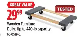 Canadian Tire Hurricane Wooden Furniture Dolly offer