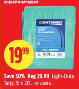 Canadian Tire Certified Light-Duty Tarp, 15 x 20´ offer