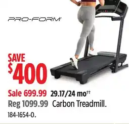 Canadian Tire Proform Carbon Treadmill offer