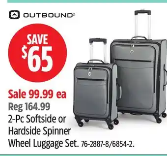 Canadian Tire 2-Pc Softside or Hardside Spinner Wheel Luggage Set offer