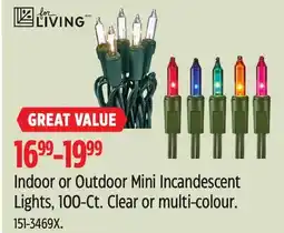 Canadian Tire For Living Indoor or Outdoor Mini Incandescent Lights offer