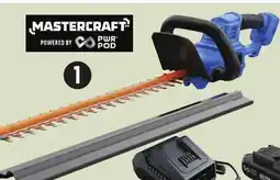 Canadian Tire Mastercraft 20V Hedge Trimmer,22with 2Ah Battery & Charger offer