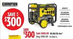 Canadian Tire Champion Power Equipment 459CC Generator offer