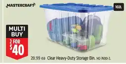 Canadian Tire Mastercraft Clear Heavy-Duty Storage offer