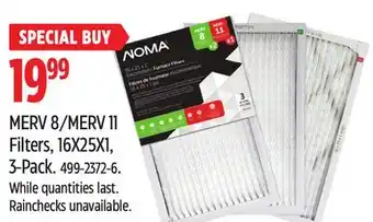 Canadian Tire Noma MERV 8/MERV 11 Filters offer