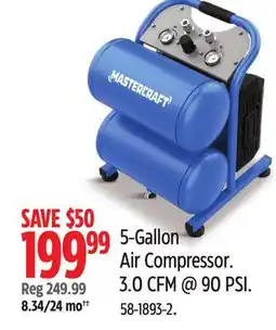 Canadian Tire Mastercraft 5-Gallon Air Compressor offer