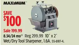 Canadian Tire 10˝ x 2˝ Wet/Dry Tool Sharpener, 1.6A offer