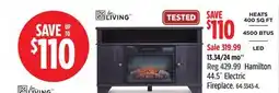 Canadian Tire For Living Hamilton 44.5˝ Electric Fireplace offer