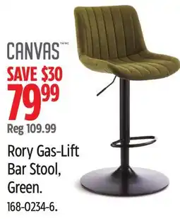 Canadian Tire Rory Gas-Lift Bar Stool, Green offer