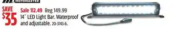 Canadian Tire MotoMaster 14˝ LED Light Bar Waterproof and adjustable offer