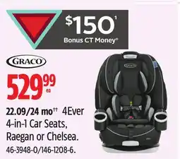 Canadian Tire Graco 4Ever 4-in-1 Car Seats, Raegan or Chelsea offer