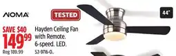Canadian Tire NOMA Hayden Ceiling Fan with Remote. 6-speed. LED offer