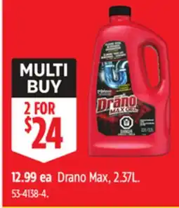 Canadian Tire Drano Max, 2.37L offer