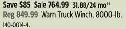 Canadian Tire Warn Truck Winch, 8000-lb offer