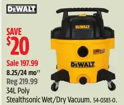 Canadian Tire 34L Poly Stealthsonic Wet/Dry Vacuum offer