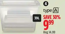 Canadian Tire type A Clear Tote. Stackable offer