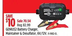 Canadian Tire Noco GENIUS2 Battery Charger offer