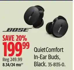 Canadian Tire Bose QuietComfort In-Ear Buds, Black offer