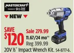 Canadian Tire 20V 1β2Λ Impact Wrench Kit offer