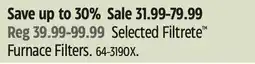 Canadian Tire Filtrete Selected Filtrete Furnace Filters offer