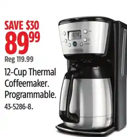 Canadian Tire Black & Decker 12-Cup Thermal Coffeemaker. Programmable offer