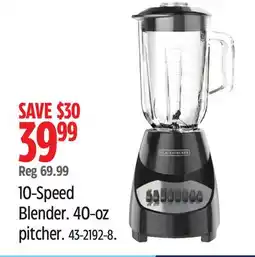Canadian Tire Black & Decker 10-Speed Blender offer