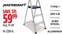 Canadian Tire Mastercraft TYPE 1 250-LB STEP STOOL ALUMINUM offer