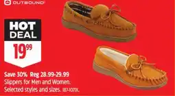 Canadian Tire Outbound Slippers for Men and Women offer