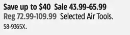 Canadian Tire Selected Air Tools offer