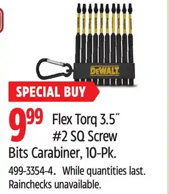 Canadian Tire 2 SQ Screw Bits Carabiner offer