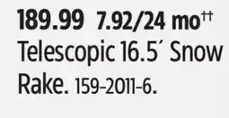 Canadian Tire Telescopic 16.5 Snow Rake offer