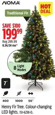 Canadian Tire NOMA Henry Fir Tree. Colour-changing LED lights offer