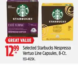 Canadian Tire Selected Starbucks Nespresso offer