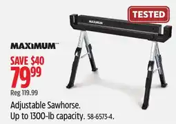 Canadian Tire Maximum Adjustable Sawhorse offer