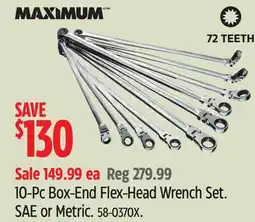 Canadian Tire 10-Pc Box-End Flex-Head Wrench Set offer