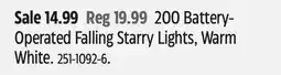 Canadian Tire 200 Battery- Operated Falling Starry Lights Warm White offer