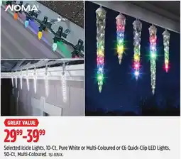 Canadian Tire NOMA Selected Icicle Lights offer