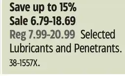 Canadian Tire WD-40 Selected Lubricants and Penetrants offer