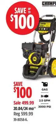 Canadian Tire Champion offer