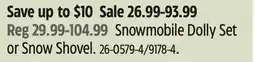 Canadian Tire Snowmobile Dolly Set or Snow offer