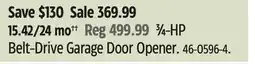 Canadian Tire 3β4-HP Belt-Drive Garage Door Opener offer
